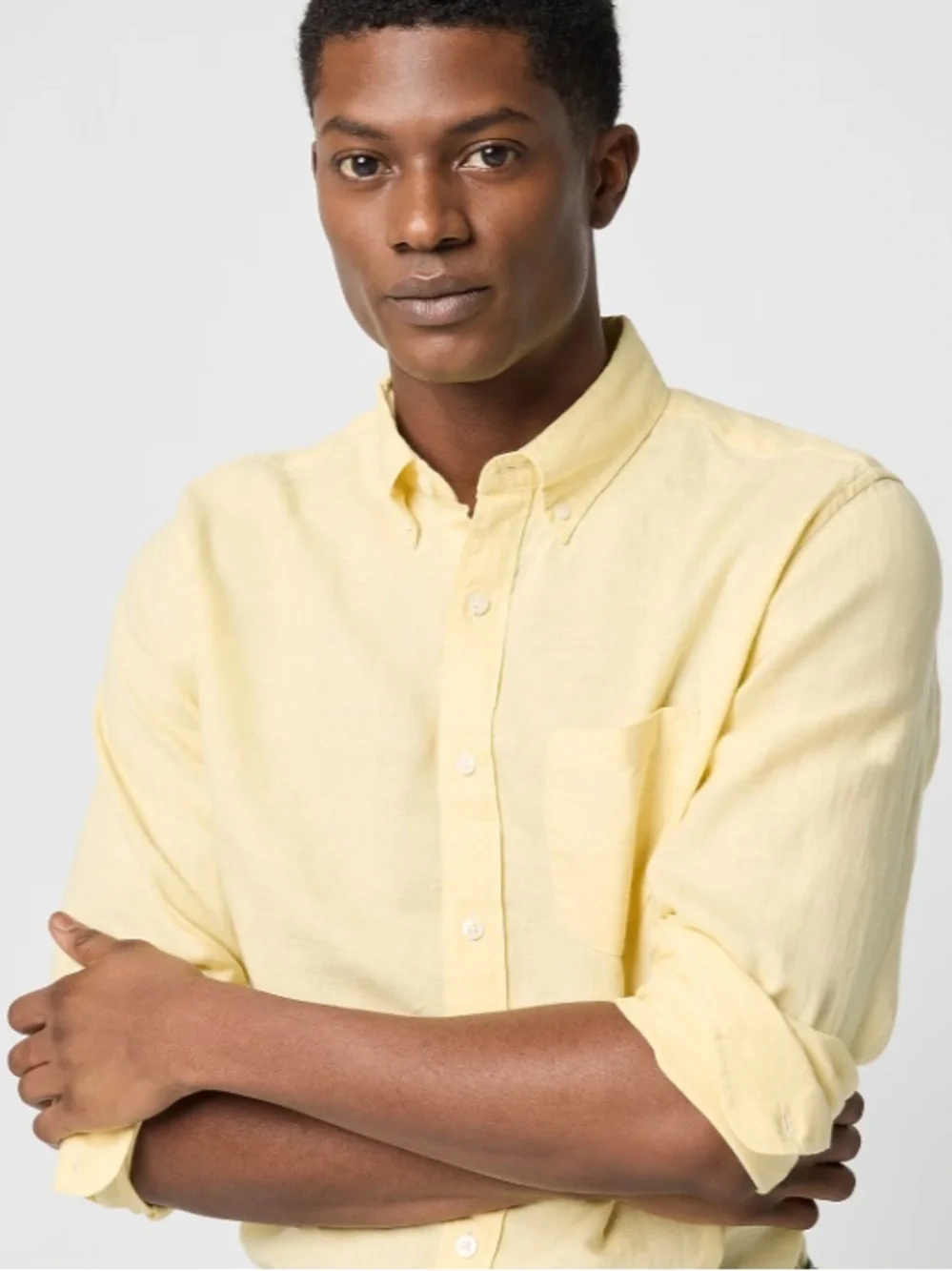 J crew applesauce Classic-fit linen-blend shirt